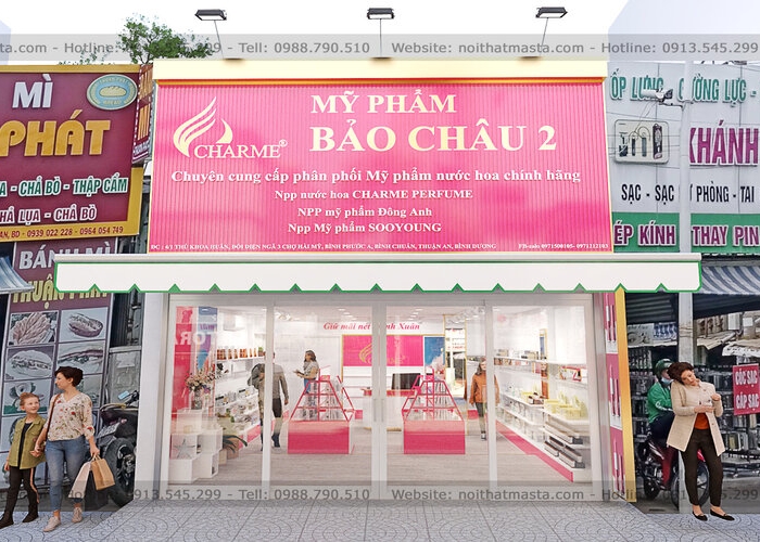 Thiết kế tiệm shop mỹ phẩm Bảo Châu II